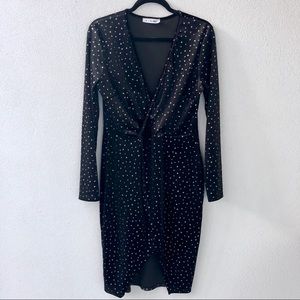 BPC Plus Size • Velvet long sleeve wrap dress NWOT